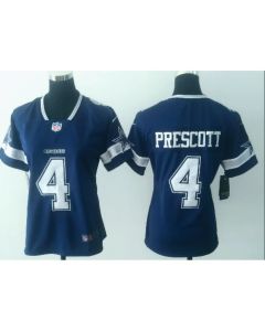 Women's Dallas Cowboys #4 Dak Prescott Navy Blue Untouchable Limited Stitched NFL Jersey