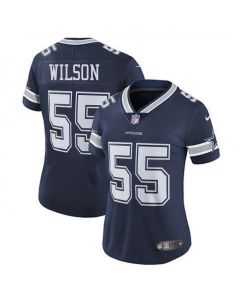 Women's Dallas Cowboys #55 Logan Wilson Esch Navy Color Rush Vapor Limited Stitched Jersey (Navy)