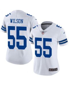 Women's Dallas Cowboys #55 Logan Wilson Esch White Color Rush Vapor Limited Stitched Jersey (White)
