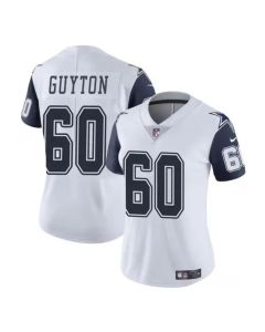 Women's Dallas Cowboys #60 Tyler Guyton White 2024 Draft Color Rush Limited Stitched Football Jersey(Run Small