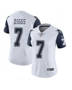 Women's Dallas Cowboys #7 Trevon Diggs White Vapor Untouchable Limited Stitched Jersey(Run Small) (White)