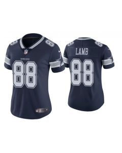 Women's Dallas Cowboys #88 CeeDee Lamb Navy Vapor Untouchable Limited Stitched Jersey