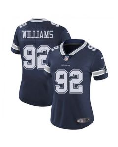 Women's Dallas Cowboys #92 Quinnen Williams Esch Navy Color Rush Vapor Limited Stitched Jersey (Style 2)