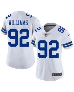 Women's Dallas Cowboys #92 Quinnen Williams Esch White Color Rush Vapor Limited Stitched Jersey (Style 2)