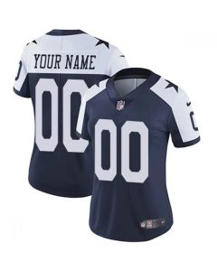 Women's Dallas Cowboys ACTIVE PLAYER Custom Navy Blue Thanksgiving Limited Stitched Jersey