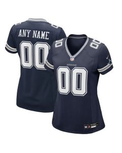 Women's Dallas Cowboys Navy Game Custom Jersey