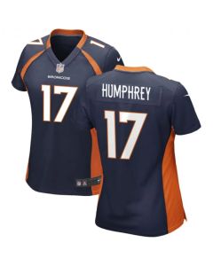 Women's Denver Broncos #17 Lil'Jordan Humphrey Navy Stitched Jersey(Run Small)