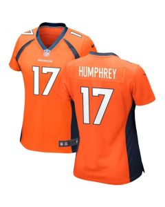 Women's Denver Broncos #17 Lil'Jordan Humphrey Orange Stitched Jersey(Run Small)