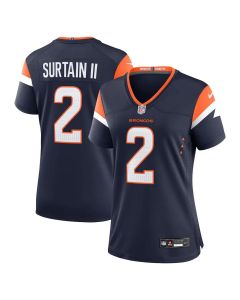 Women's Denver Broncos #2 Patrick Surtain II Navy Mile High Collection Alternate Game Jersey (Navy)