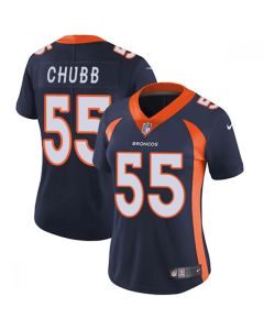 Women's Denver Broncos #55 Bradley Chubb Navy Vapor Untouchable Limited Stitched NFL Jersey(Run Small)