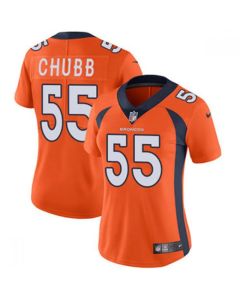 Women's Denver Broncos #55 Bradley Chubb Orange Vapor Untouchable Limited Stitched NFL Jersey(Run Small)