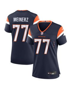 Women's Denver Broncos #77 Quinn Meinerz Navy Alternate Game Jersey (Navy)