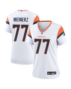Women's Denver Broncos #77 Quinn Meinerz White Alternate Game Jersey (White)