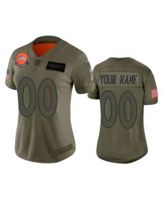 Women's Denver Broncos Customized 2019 Camo Salute To Service NFL Stitched Limited Jersey(Run Small