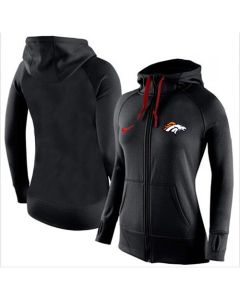 Women's Denver Broncos Full-Zip Performance Hoodie Black