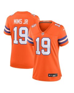 Women's Denver Broncos Marvin Mims Jr Orange Mile High Collection 1977 Throwback Player Game Jersey