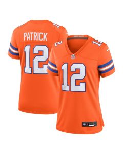 Women's Denver Broncos Tim Patrick Orange Mile High Collection 1977 Throwback Player Game Jersey