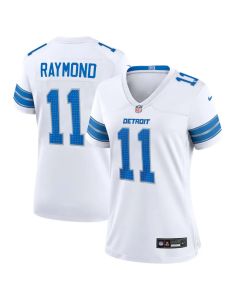 Women's Detroit Lions #11 Kalif Raymond White Team Game Jersey (White)