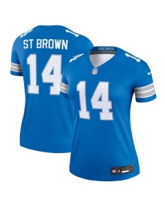 Women's Detroit Lions #14 Amon-Ra St. Brown Blue Legend Jersey