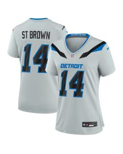 Women's Detroit Lions #14 Amon-Ra St. Brown Grey 2026 Rivalries Collection Game Jersey (Brown Grey)