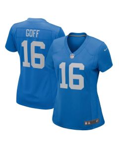 Women's Detroit Lions #16 Jared Goff Blue Game Player Jersey