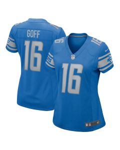 Women's Detroit Lions #16 Jared Goff Blue Player Game Jersey