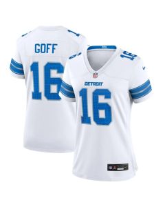 Women's Detroit Lions #16 Jared Goff White Game Jersey