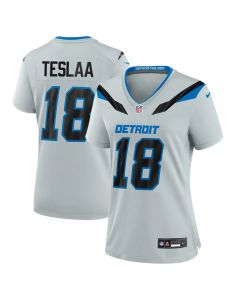 Women's Detroit Lions #18 Isaac TeSlaa Grey 2026 Rivalries Collection Game Jersey (Grey)