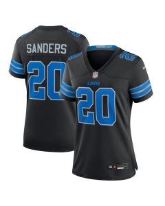 Women's Detroit Lions #20 Barry Sanders Black 2nd Alternate Retired Player Game Jersey