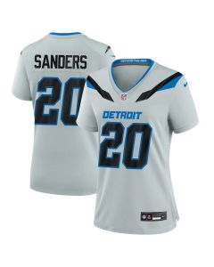 Women's Detroit Lions #20 Barry Sanders Grey 2026 Rivalries Collection Game Jersey (Grey)