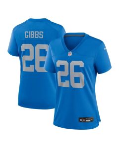 Women's Detroit Lions #26 Jahmyr Gibbs Blue Alternate Game Jersey