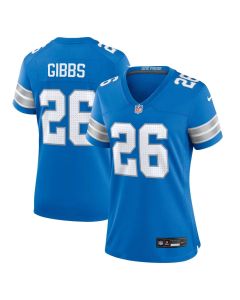 Women's Detroit Lions #26 Jahmyr Gibbs Blue Game Jersey