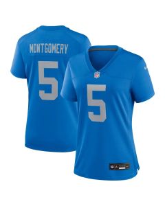 Women's Detroit Lions #5 David Montgomery Blue Alternate Game Jersey