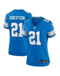 Women's Detroit Lions Amik Robertson Blue Team Game Jersey