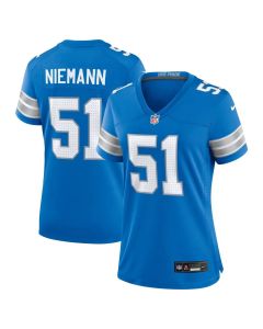 Women's Detroit Lions Ben Niemann Blue Team Game Jersey