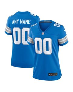 Women's Detroit Lions Blue Custom Game Jersey