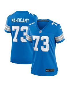Women's Detroit Lions Christian Mahogany Blue Team Game Jersey