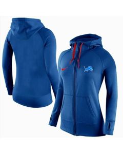 Women's Detroit Lions Full-Zip Performance Hoodie Blue