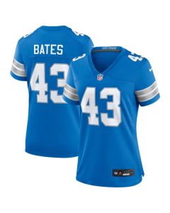 Women's Detroit Lions Jake Bates Blue Team Game Jersey