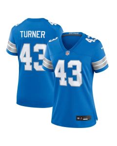 Women's Detroit Lions James Turner Blue Game Jersey
