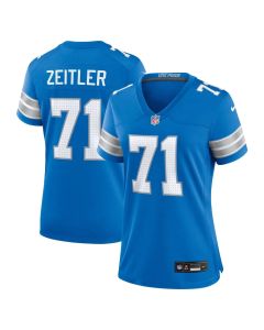 Women's Detroit Lions Kevin Zeitler Blue Game Jersey
