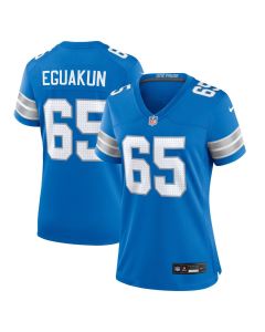 Women's Detroit Lions Kingsley Eguakun Blue Game Jersey