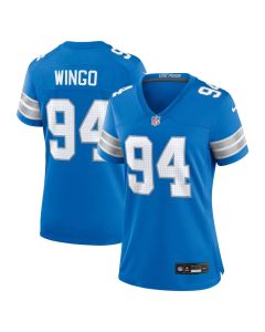 Women's Detroit Lions Mekhi Wingo Blue Team Game Jersey