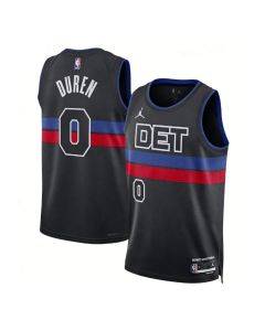Women's Detroit Pistons #0 Jalen Duren Black 2022/23 Swingman Statement Edition Jersey (Black)