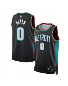 Women's Detroit Pistons #0 Jalen Duren Charcoal 2025/26 Swingman City Edition Jersey (Charcoal)