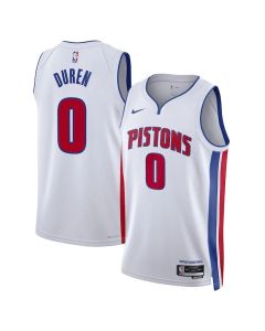 Women's Detroit Pistons #0 Jalen Duren White Swingman Association Edition Jersey