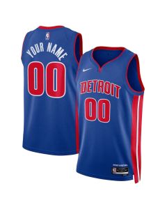 Women's Detroit Pistons Nike Blue Swingman Icon Edition Custom Jersey (Blue)