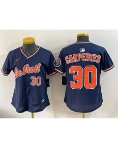Women's Detroit Tigers #30 Kerry Carpenter Navy 2026 Alternate Vapor Premier Limited Jersey