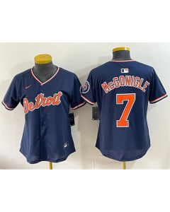 Women's Detroit Tigers #7 Kevin McGonigle Navy 2026 Alternate Vapor Premier Limited Jersey