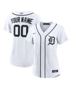 Women's Detroit Tigers Nike White Home Replica Custom Jersey